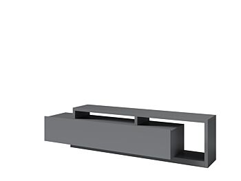 Porta TV con cassetto, finitura antracite L.219 cm