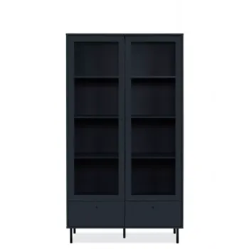 Elegante Vetrina a 2 ante finitura Blu scuro in offerta 