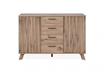credenza 2 ante e 4 cassetti, finitura Quercia del Nord