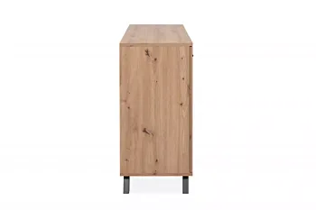 Madia 3 ante e 4 cassetti, finitura Rovere Oak e Antracite 