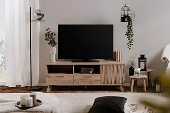 Mobile TV stile nordik finitura Quercia 