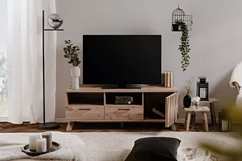 Mobile TV stile nordik finitura Quercia 