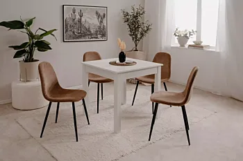 Sedia stile nordik finitura Beige