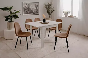 Sedia stile nordik finitura Beige