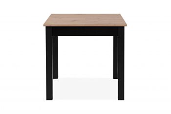 Tavolo allungabile stile nordico, finitura Rovere oak e Nero