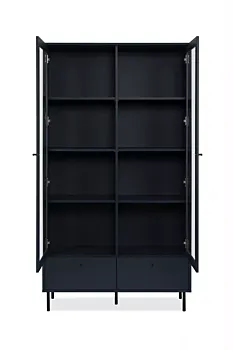 Elegante Vetrina a 2 ante finitura Blu scuro in offerta 