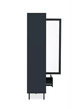 Elegante Vetrina a 2 ante finitura Blu scuro in offerta 