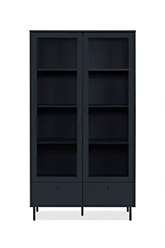Elegante Vetrina a 2 ante finitura Blu scuro in offerta 