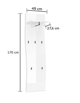 Offerta Appendiabiti Bianco laccato lucido, Made in Italy