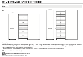 Armadio estraibile Moretti Compact, Quarzo e Dalia, L.130