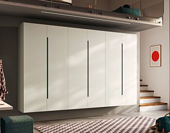 Armadio sospeso Fly collezione Moretti Compact, Quarzo e Pavone