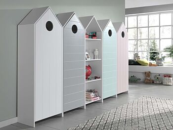 Armadietto per camerette moderno, disponibile in 4 finiture