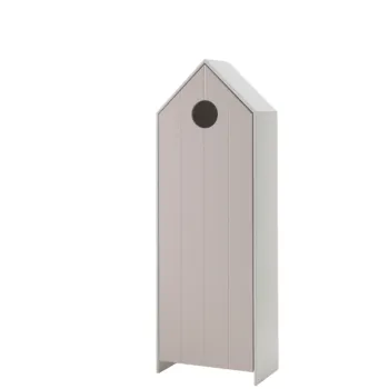 Armadietto per bambini, 58x172x37 h cm, color Bianco e Rosa Zenzero Shop