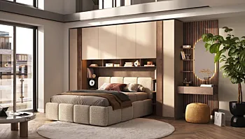 Armadio a ponte 6 ante, Cashmere e Mercure, L.334