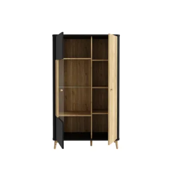 vetrina finitura rovere mauvella e nero