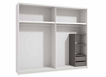 Armadio scorrevole con specchio stile industry