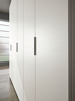 Armadio moderno 6 ante Bianco frassinato