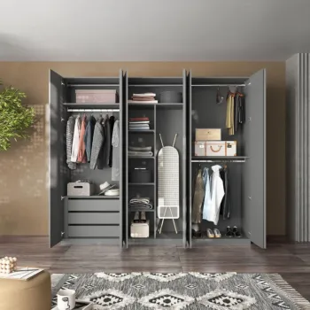Armadio con tv girevole, finitura cashmere, prevendita a prezzo scontato, spedizione gratuita