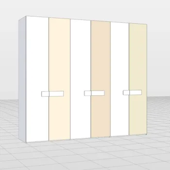 Armadio 6 ante battenti, L.276 H.246 P.61, Laccato Zenzero Shop