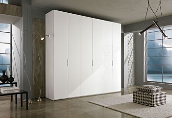 Armadio moderno 6 ante Bianco frassinato
