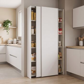Armadio per cucina, 2 ante scorrevoli, Bianco