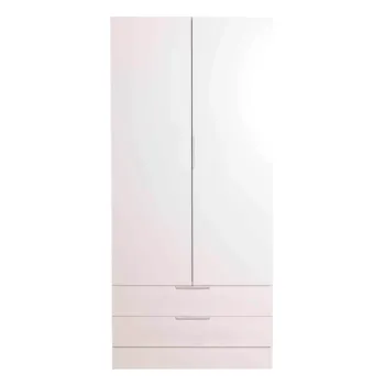 Armadio multiuso 2 cassetti, bianco, made in Italy Zenzero Shop
