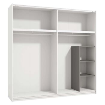 Armadio bianco moderno bicolore ante scorrevoli