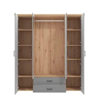 armadio grafite e rovere