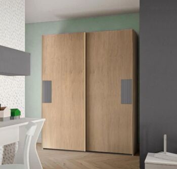 Armadio scorrevole Royal oak e Grigio titanio
