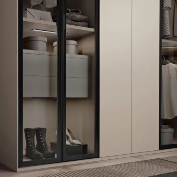 Armadio ad angolo con 10 ante battenti, Corda e dettagli Metal grey Zenzero Shop