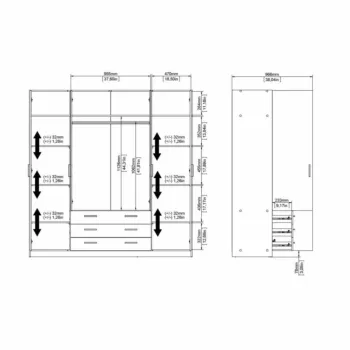 armadio con ripiano interno 
