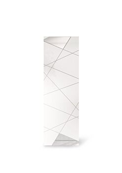 Guardaroba da ingresso Bianco lucido con dettagli a specchio