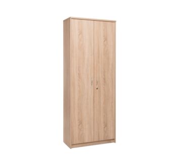 Armadio porta scope, multiuso, 4 ante, finitura Rovere Sonoma