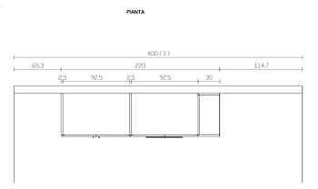 Armadio battente camerette con libreria Moretti Compact, Bianco, Grafite e Ciliegia