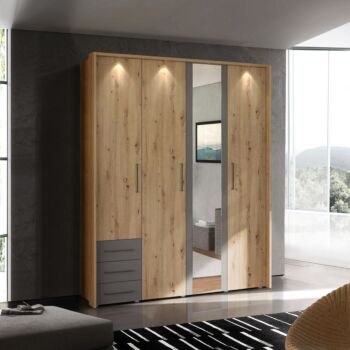armadio con specchio ideale stile industry