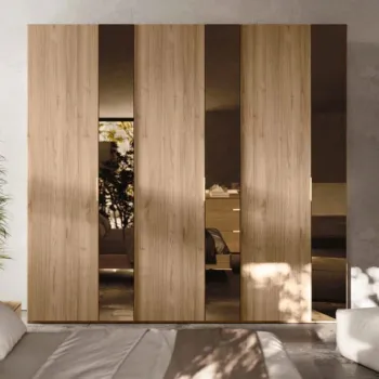 armadio noce specchi bronzo