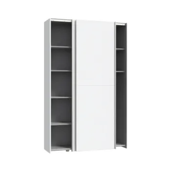 Armadio 2 ante scorrevole da ufficio, Bianco, L.120