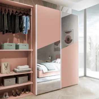armadio moderno rosa antico