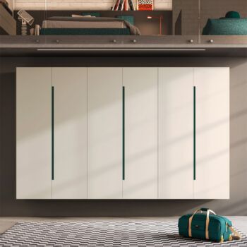 Armadio sospeso Fly collezione Moretti Compact, Quarzo e Pavone