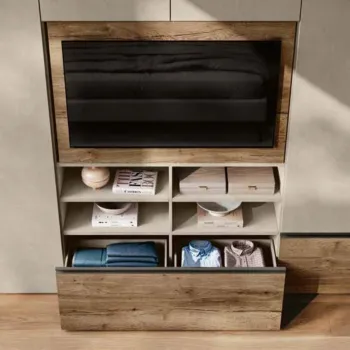 armadio vano tv in legno
