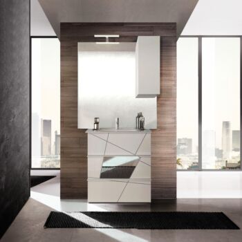 Mobile bagno salvaspazio a terra, 3 cassetti L.63 cm