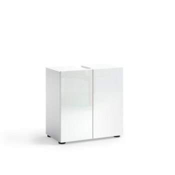 Bagno moderno completo con specchio, finitura Bianco 