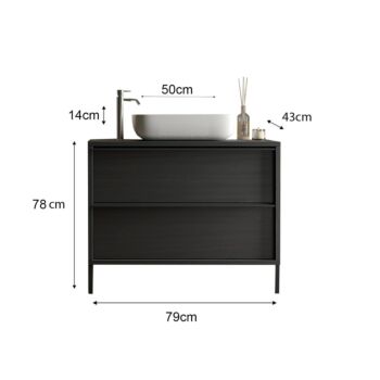 piccolo bagno nero moderno
