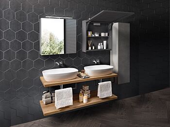 Offerta mobile bagno 2 piani per doppio lavello, Niagara 6 Bis