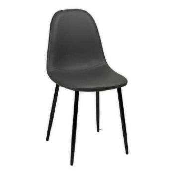 Sedia in ecopelle, colore Grigio 