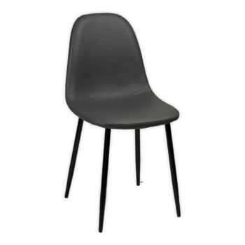 Sedia in ecopelle, colore Grigio 