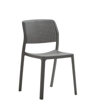 Poltrona  in polipropilene colore grigio antracite moderna