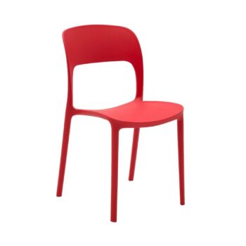 Nuova sedia conveniente da giardino rossa
