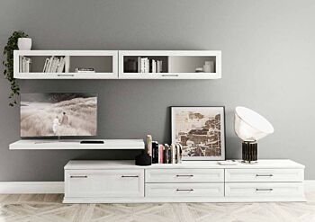 Elegante, funzionale e spaziosa Parete attrezzata, colore bianco