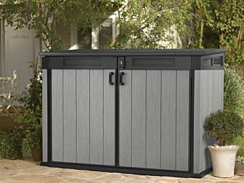 Baule da esterno Quercia, porta attrezzi per giardino, capacità 2020L
